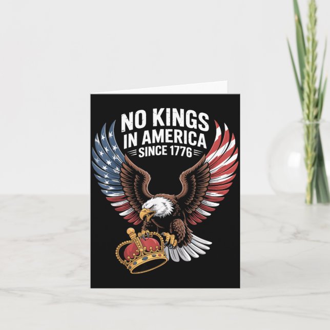 Patriotiska USA Frihet Vitfläckig Örn 4 juli Kunga Kort (Framsida)
