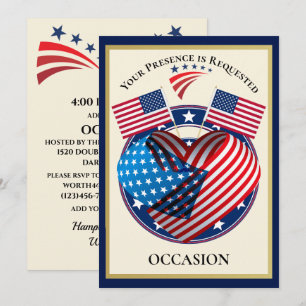 Patriotiska USA Inbjudningar