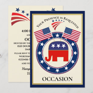 Patriotiska USA Inbjudningar