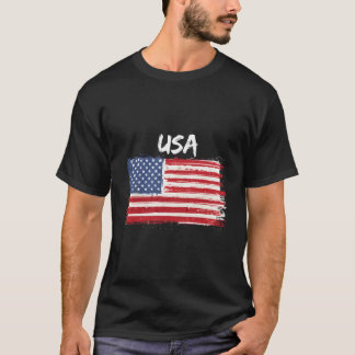 Patriotiska USA med amerikansk flagga för Amerikas T Shirt
