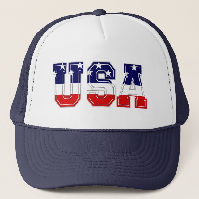 Patriotiska USA-stjärnor och ränder Keps (Framsida)