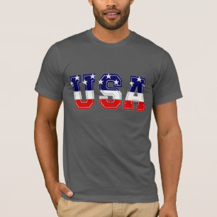 Patriotiska USA-stjärnor och ränder Tee Shirt