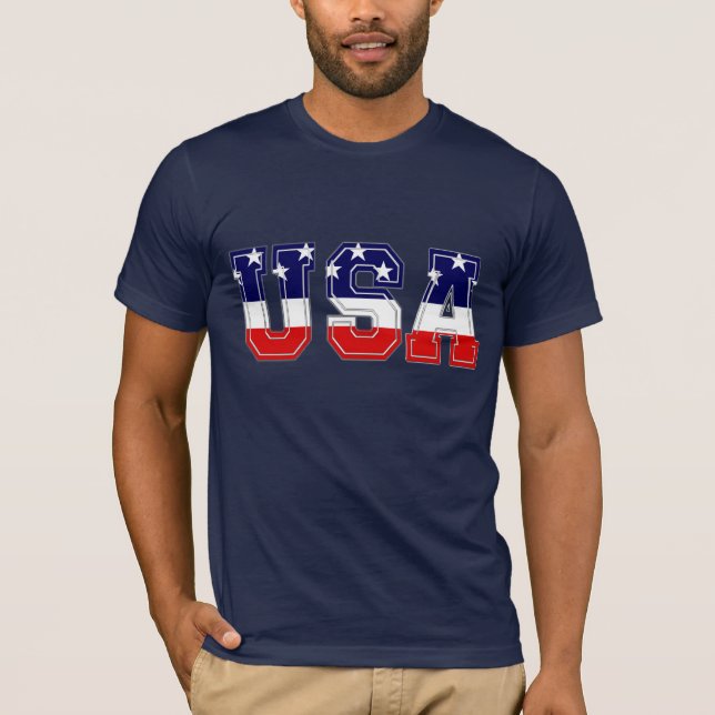 Patriotiska USA-stjärnor och ränder Tröja (Framsida)
