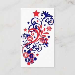 Patriotiska utsmyckningar, stjärnor och virvlar