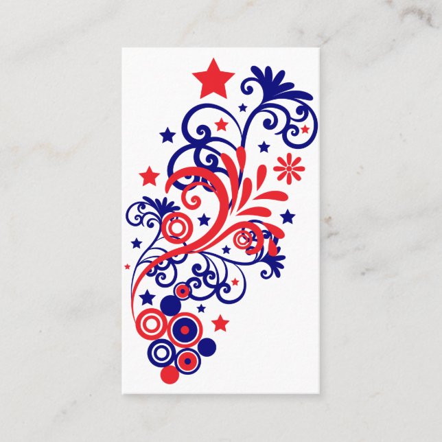 Patriotiska utsmyckningar, stjärnor och virvlar (Framsida)