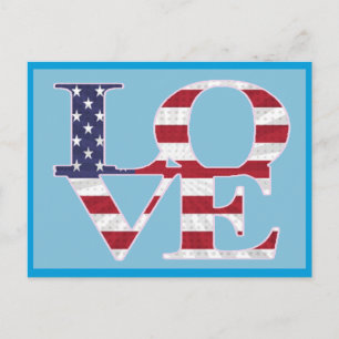 Patriotiska valentins dag helg vykort