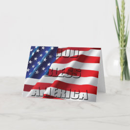 Patriotiska Välsigna dig Amerika på den amerikansk Kort