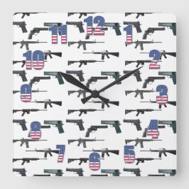 Patriotiska vapen fyrkantig klocka
