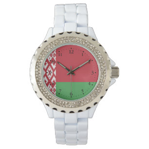 Patriotiska vitryska Flagga Armbandsur