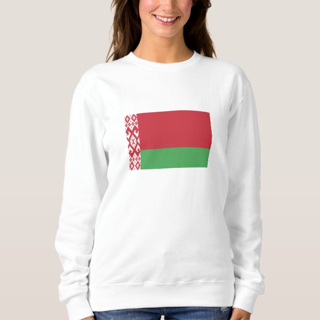 Patriotiska vitryska Flagga T Shirt (Framsida)