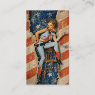 Patriotiska westerna visitkortar för amerikanska visitkort