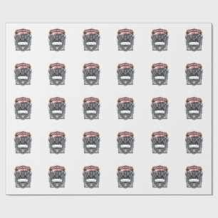 Patriotiske Farbror Sam-skelett Mörk patriot-skele Presentpapper