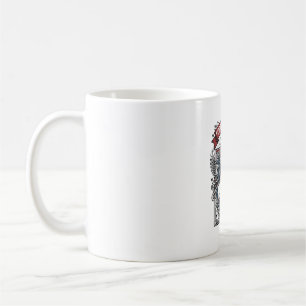 Patriotiske Farbror Sam-skelett Mörk patriotisk sk Kaffemugg