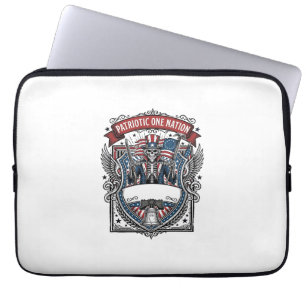Patriotiske Farbror Sam-skelett Mörk patriotisk sk Laptop Fodral