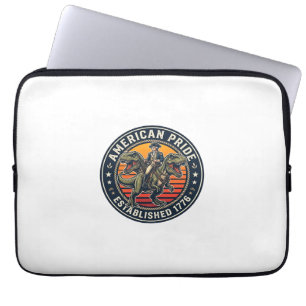 Patriotiske George Washington ridande T-rex amerik Laptop Fodral