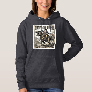 Patriotiske George Washington Ridande T-rex Frihet T Shirt