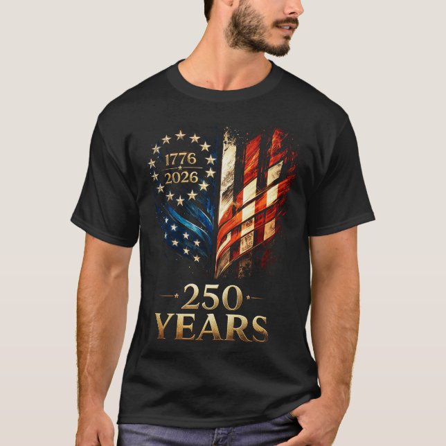 Patriotiskt 250-årsarv t shirt (Framsida)