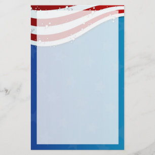 patriotiskt 4th stationära juli brevpapper
