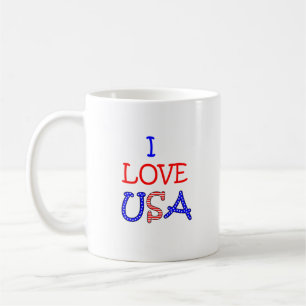 Patriotiskt älskar jag USA Kaffemugg
