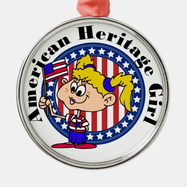 Patriotiskt amerikanarv julgransprydnad metall (Framsidan)