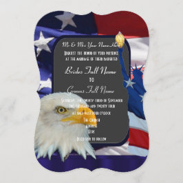 Patriotiskt amerikanbröllop inbjudningar