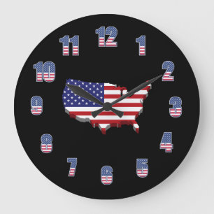Patriotiskt amerikanland stor klocka