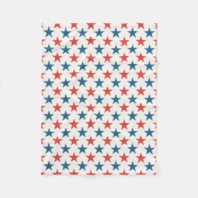 Patriotiskt amerikanska stjärnor mönster fleecefilt (Framsidan)