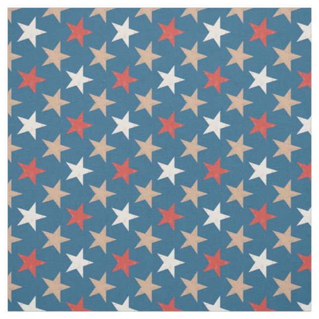 Patriotiskt amerikanska stjärnor mönster tyg (Provkarta)