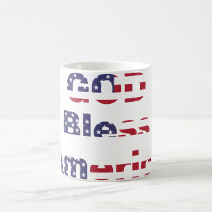 Patriotiskt Arv Kaffe Mugg - Modig Gud Välsigne US