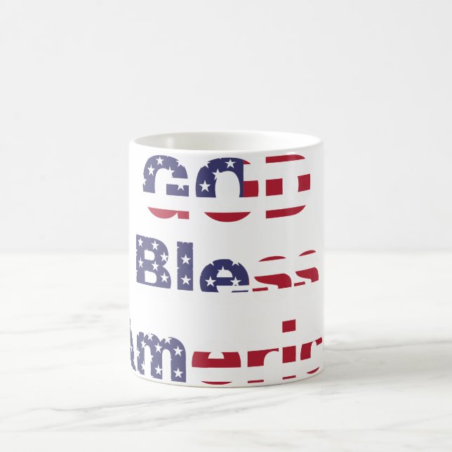 Patriotiskt Arv Kaffe Mugg - Modig Gud Välsigne US (Center)