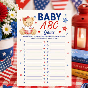 Patriotiskt Baby ABC-spelkort Inbjudningar