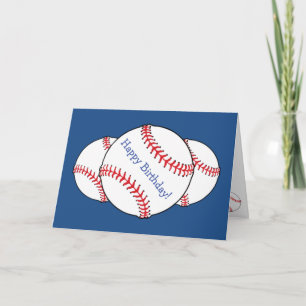 Patriotiskt baseballfödelsedagkort kort