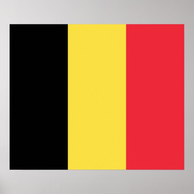 Patriotiskt belgiskt flagg-plakat poster (Framsidan)