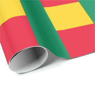 Patriotiskt Benin Flagga Inpackningspapper Presentpapper