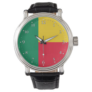 Patriotiskt Benin Flagga Urklocka Armbandsur