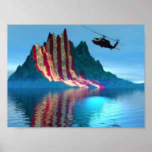 Patriotiskt berg poster