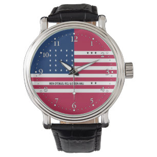 Patriotiskt Bikiniatollen Flagga Urverk Armbandsur