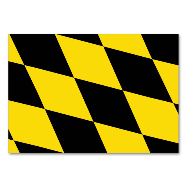 Patriotiskt bord-kort med Flagga München, Tysklant Bordsnummer (Framsidan)