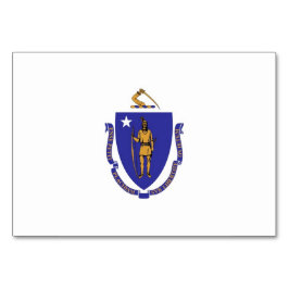 Patriotiskt bordskort med Massachusetts flagga