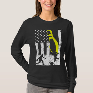 Patriotiskt bowlinglagstrofé t shirt