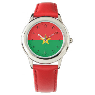 Patriotiskt Burkina Faso Flagga Urklocka Armbandsur