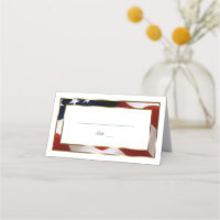 Patriotiskt, Elegant USA flagga Guld Bordsnumret