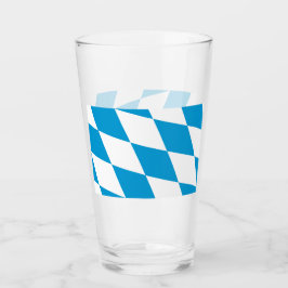 Patriotiskt glas kopp med flagga av Bayern