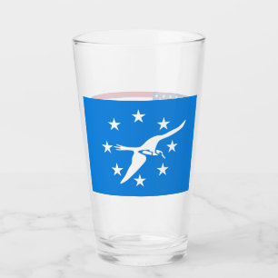 Patriotiskt glas kopp med flagga av Corpus Christi
