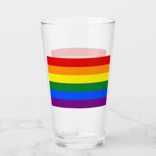Patriotiskt glas kopp med flagga av hbt