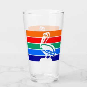 Patriotiskt glas kopp med flagga av Sankt Petersbu