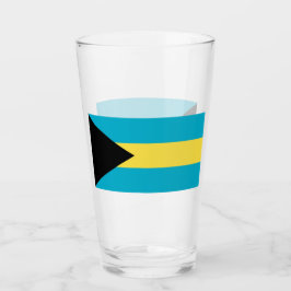 Patriotiskt glas kopp med flagga Bahamas