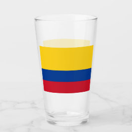 Patriotiskt glas kopp med flagga Colombia