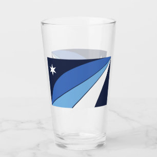 Patriotiskt glas kopp med flagga Columbia City