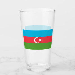 Patriotiskt glas kopp med flagga från Azerbajdzjan